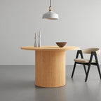 Table à manger ronde à pied central