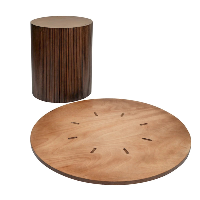 Table à manger ronde à pied central
