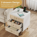Table de chevet avec 3 tiroirs