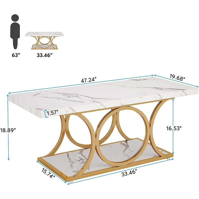 Table basse rectangulaire moderne