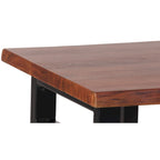 Table basse à tréteaux en acacia à bord naturel