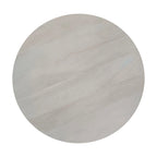 Table basse avec dessus de tambour en bois de manguier de 32 pouces, blanc lavé classique