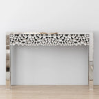 Console Glamour avec Cadre en Cristal