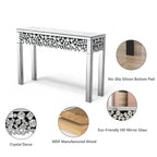 Console Glamour avec Cadre en Cristal