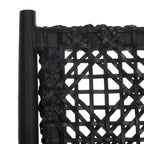 Fauteuil d'appoint carré en cuir tressé ajouré