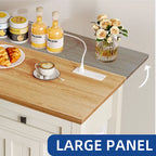 Îlot de cuisine roulant avec rangement et tiroirs