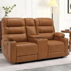 Fauteuil inclinable électrique biplace avec chauffage, vibration et ports USB