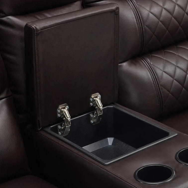 Fauteuil inclinable électrique biplace avec chauffage, vibration et ports USB