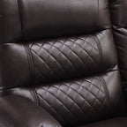 Fauteuil inclinable électrique biplace avec chauffage, vibration et ports USB