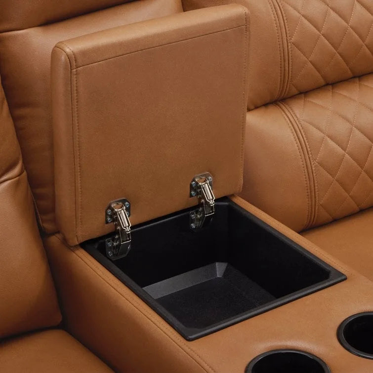 Fauteuil inclinable électrique biplace avec chauffage, vibration et ports USB
