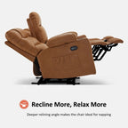 Fauteuil inclinable électrique biplace avec chauffage, vibration et ports USB