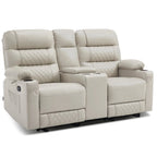 Fauteuil inclinable électrique biplace avec chauffage, vibration et ports USB