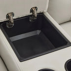 Fauteuil inclinable électrique biplace avec chauffage, vibration et ports USB