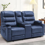 Fauteuil inclinable électrique biplace avec chauffage, vibration et ports USB