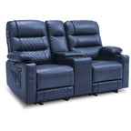 Fauteuil inclinable électrique biplace avec chauffage, vibration et ports USB