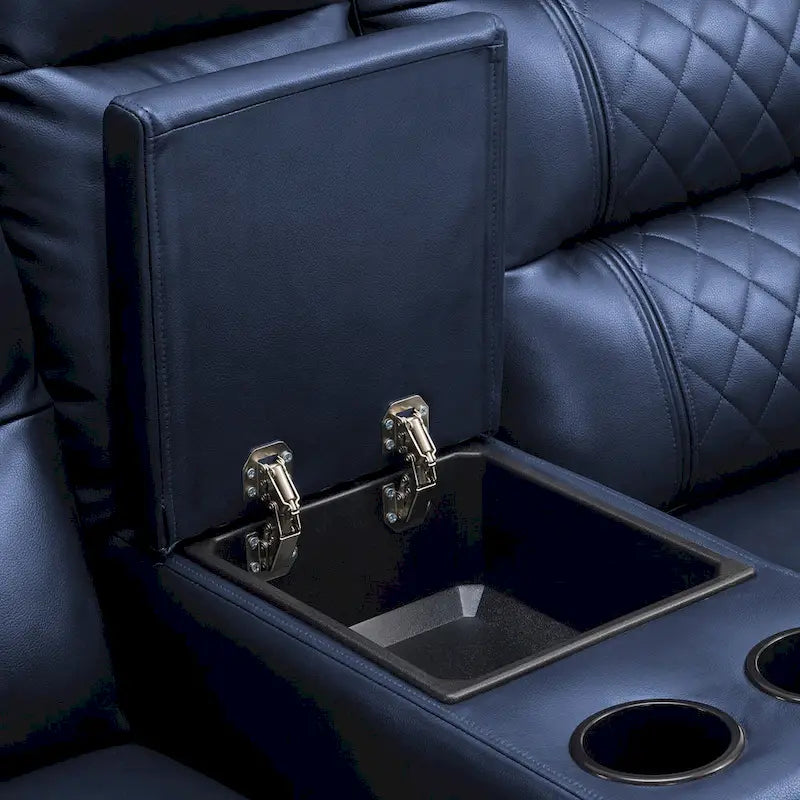 Fauteuil inclinable électrique biplace avec chauffage, vibration et ports USB