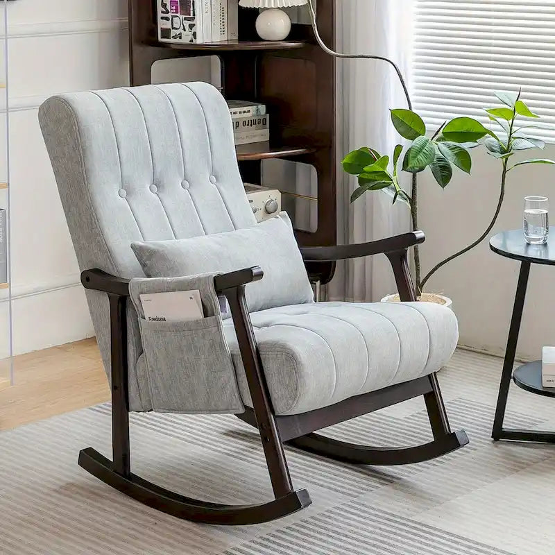Fauteuil à bascule en bois massif