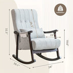 Fauteuil à bascule en bois massif