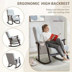 Fauteuil à bascule en bois massif