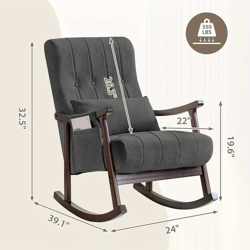 Fauteuil à bascule en bois massif