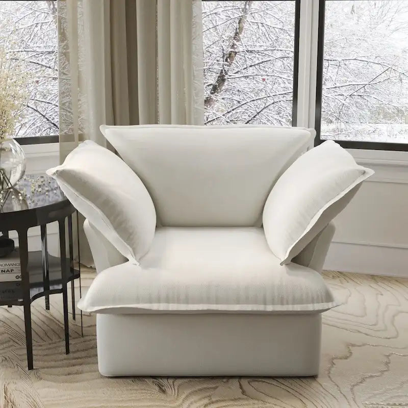 Canapé d'angle moderne et minimaliste avec rembourrage en duvet et housses de coussin amovibles