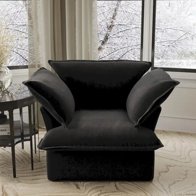 Canapé d'angle moderne et minimaliste avec rembourrage en duvet et housses de coussin amovibles