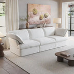 Canapé d'angle moderne et minimaliste avec rembourrage en duvet et housses de coussin amovibles