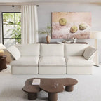Canapé d'angle moderne et minimaliste avec rembourrage en duvet et housses de coussin amovibles