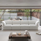 Canapé d'angle moderne et minimaliste avec rembourrage en duvet et housses de coussin amovibles