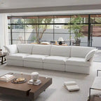 Canapé d'angle moderne et minimaliste avec rembourrage en duvet et housses de coussin amovibles