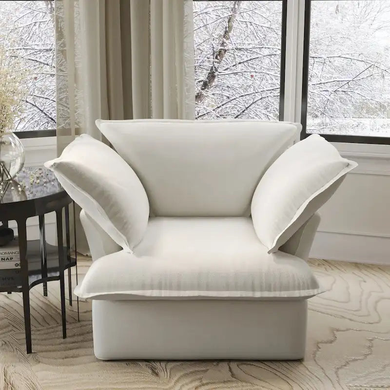 Canapé d'angle moderne et minimaliste avec rembourrage en duvet et housses de coussin amovibles