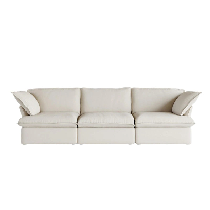 Canapé d'angle moderne et minimaliste avec rembourrage en duvet et housses de coussin amovibles