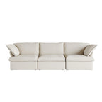 Canapé d'angle moderne et minimaliste avec rembourrage en duvet et housses de coussin amovibles