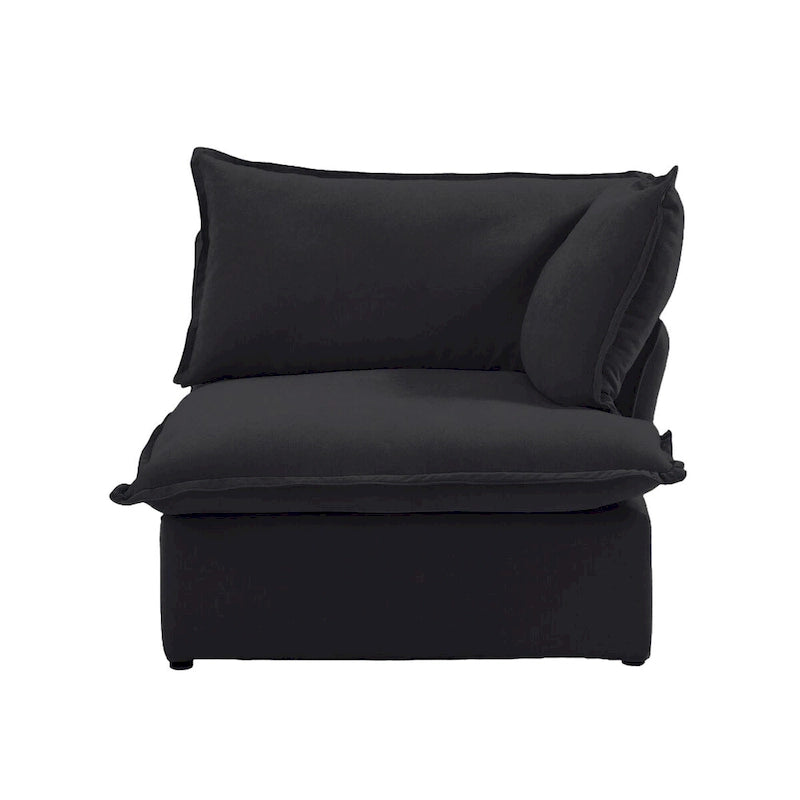 Canapé d'angle moderne et minimaliste avec rembourrage en duvet et housses de coussin amovibles