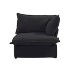Canapé d'angle moderne et minimaliste avec rembourrage en duvet et housses de coussin amovibles