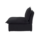 Canapé d'angle moderne et minimaliste avec rembourrage en duvet et housses de coussin amovibles
