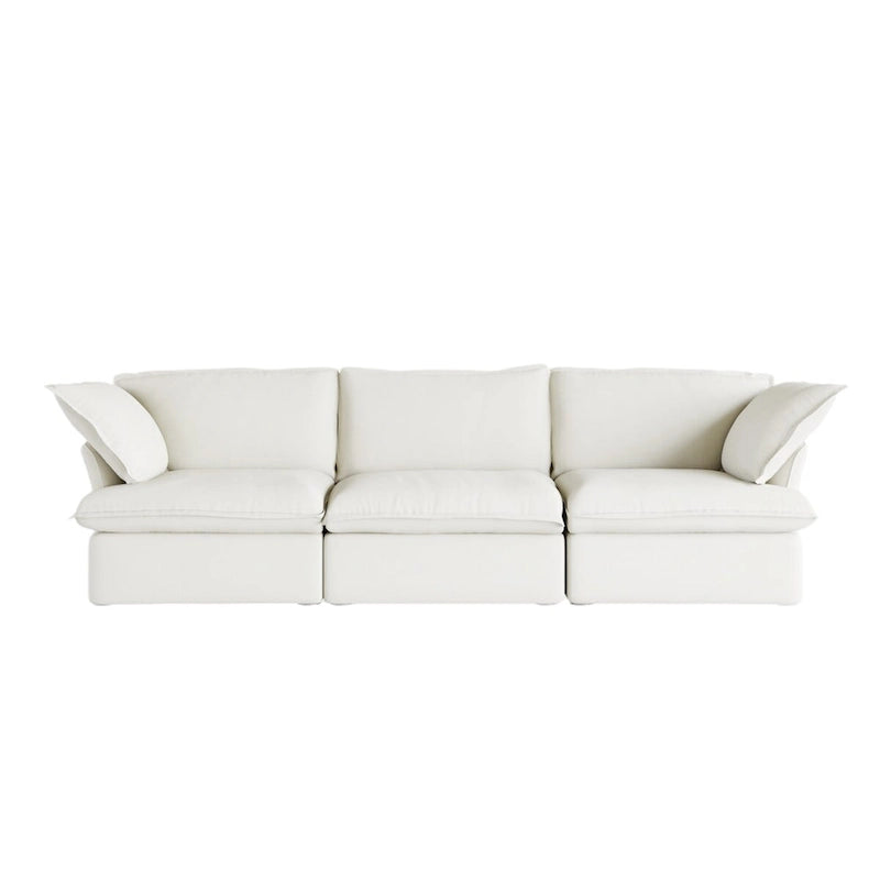 Canapé d'angle moderne et minimaliste avec rembourrage en duvet et housses de coussin amovibles