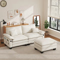 Canapé sectionnel modulaire avec pouf et lit profond