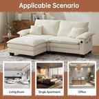 Canapé sectionnel modulaire avec pouf et lit profond