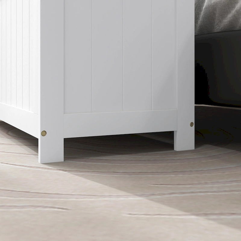 Coffre de rangement en bois avec charnières de sécurité