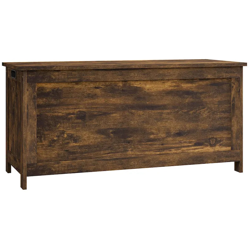 Coffre de rangement en bois avec charnières de sécurité