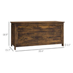 Coffre de rangement en bois avec charnières de sécurité