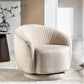 Fauteuil d'appoint pivotant moderne avec revêtement en velours moelleux