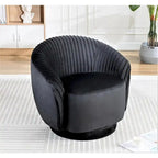 Fauteuil d'appoint pivotant moderne avec revêtement en velours moelleux
