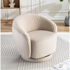Fauteuil d'appoint pivotant moderne avec revêtement en velours moelleux