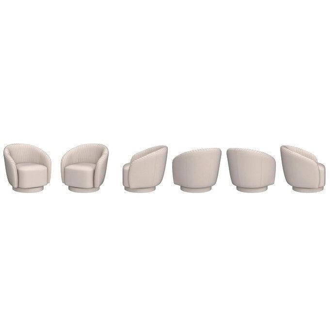 Fauteuil d'appoint pivotant moderne avec revêtement en velours moelleux