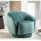 Fauteuil d'appoint pivotant moderne avec revêtement en velours moelleux