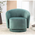 Fauteuil d'appoint pivotant moderne avec revêtement en velours moelleux