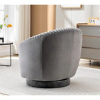 Fauteuil d'appoint pivotant moderne avec revêtement en velours moelleux