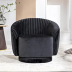 Fauteuil d'appoint pivotant moderne avec revêtement en velours moelleux
